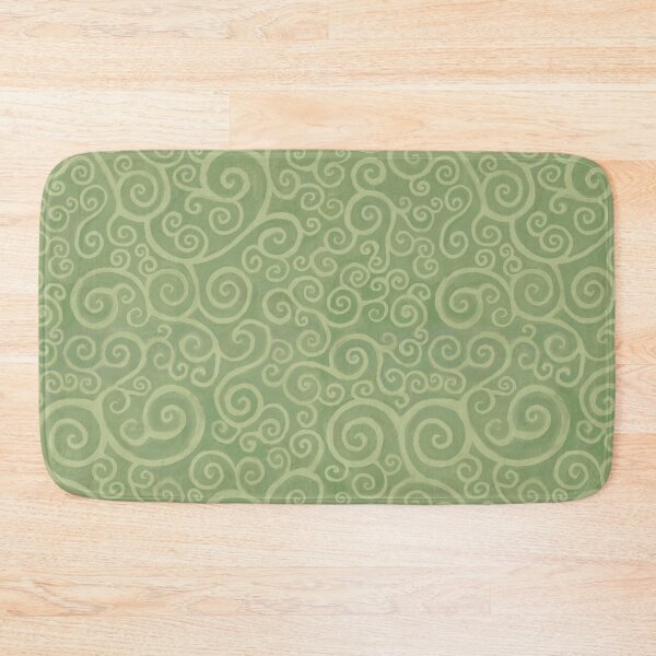 Item preview, Khaki green Celtic spirals designed and sold by QuirkyCraftz.