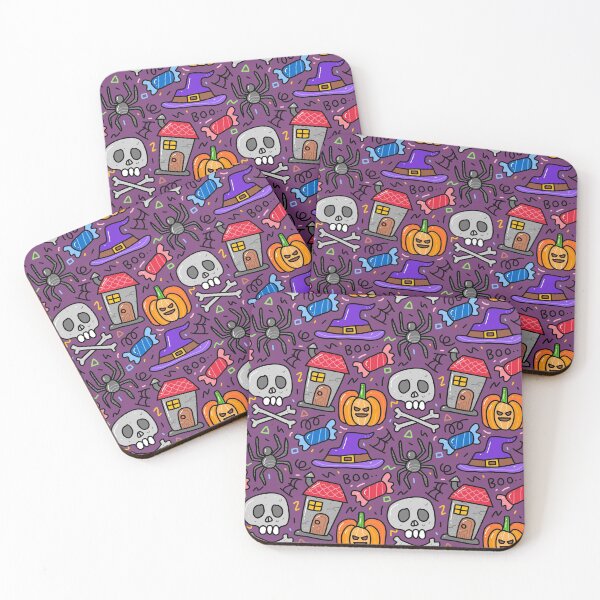 Item preview, Cute Halloween Doodle Art with Skulls, Spiders and Pumpkins designed and sold by SLAG-Creative.
