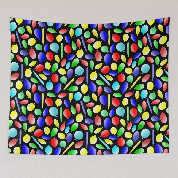 Item preview, Colorful Balloon Party on Black designed and sold by anzelas.