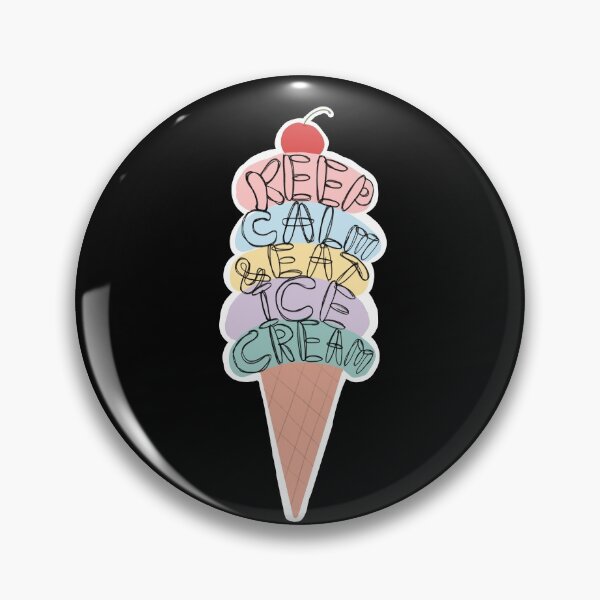 Item preview, Keep calm and eat ice cream - ice cream lover - black  designed and sold by Fatamimosh.