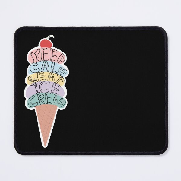 Item preview, Keep calm and eat ice cream - ice cream lover - black  designed and sold by Fatamimosh.