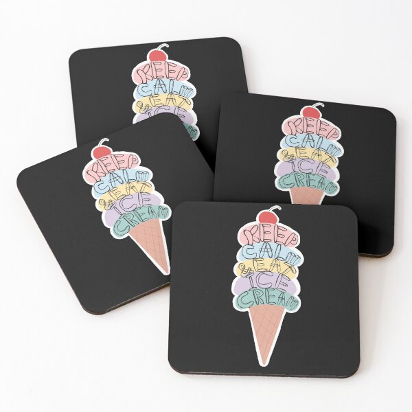 Item preview, Keep calm and eat ice cream - ice cream lover - black  designed and sold by Fatamimosh.