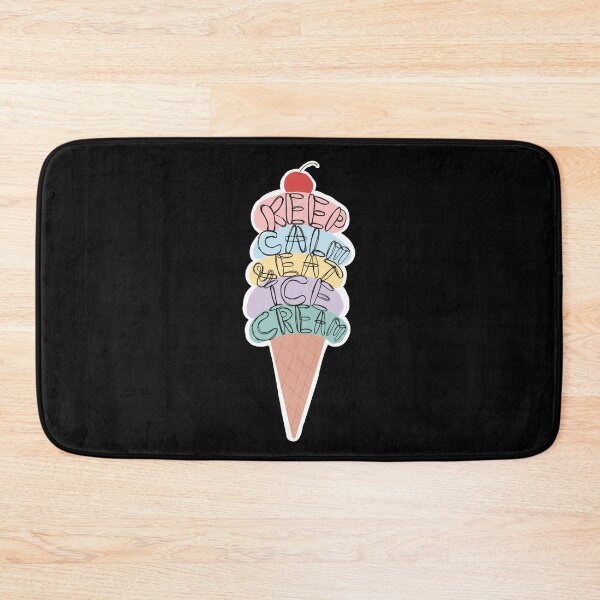 Item preview, Keep calm and eat ice cream - ice cream lover - black  designed and sold by Fatamimosh.