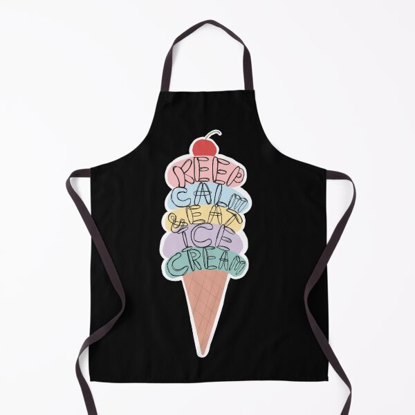 Item preview, Keep calm and eat ice cream - ice cream lover - black designed and sold by Fatamimosh.