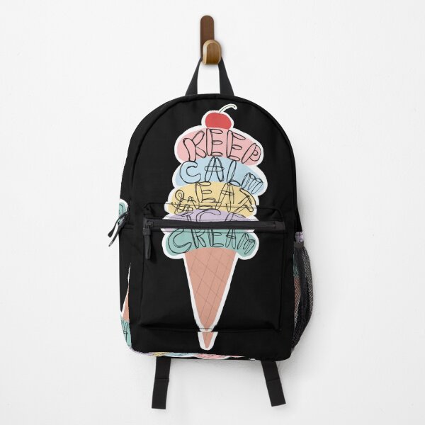 Item preview, Keep calm and eat ice cream - ice cream lover - black designed and sold by Fatamimosh.