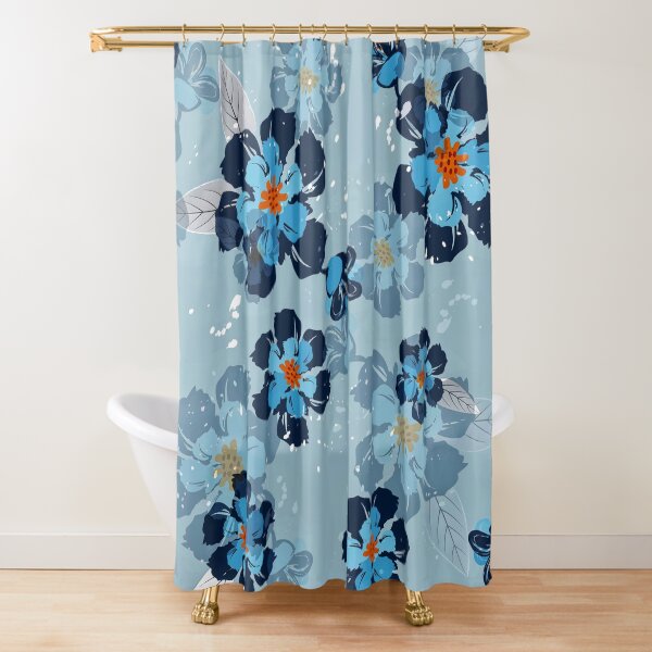 Item preview, Vintage Navy Flower Pattern  designed and sold by TheSkullArmy.