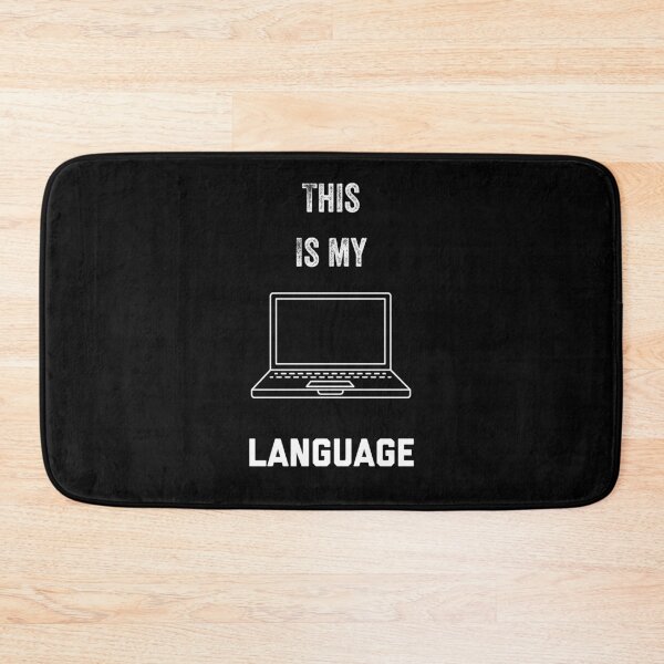 Item preview, This is my Language with Laptop Computer on black background designed and sold by UncleStuScience.