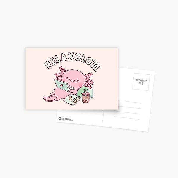 Item preview, Cute Relax A Lot Axolotl Funny Pun designed and sold by rustydoodle.