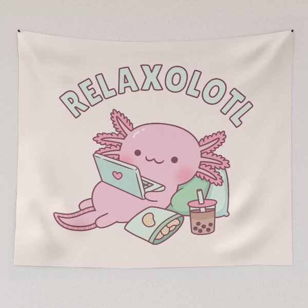 Item preview, Cute Relax A Lot Axolotl Funny Pun designed and sold by rustydoodle.