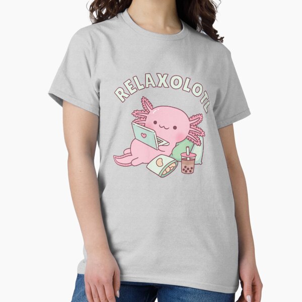 Aperçu de l'œuvre Axolotl mignon, relaxe-toi beaucoup, jeu de mots amusant créée et vendue par rustydoodle.