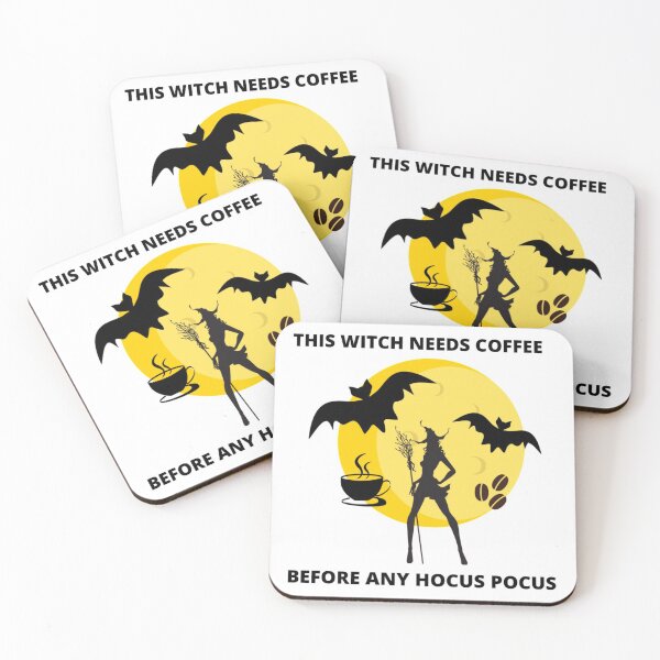 Item preview, This Witch Needs Coffee Before Any Hocus Pocus designed and sold by mareabello.