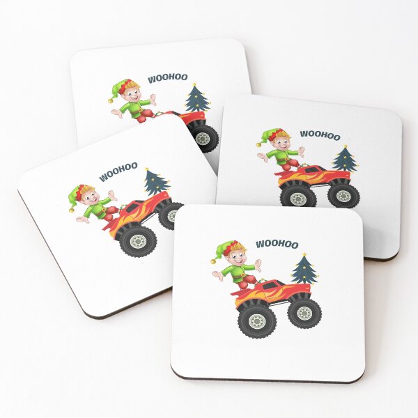 Item preview, Elfo navideño montando un camión monstruo designed and sold by CRAZY-T.