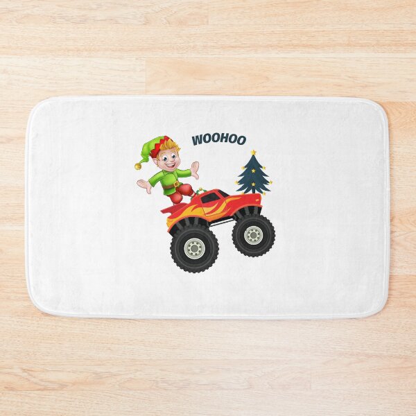 Item preview, Elfo navideño montando un camión monstruo designed and sold by CRAZY-T.