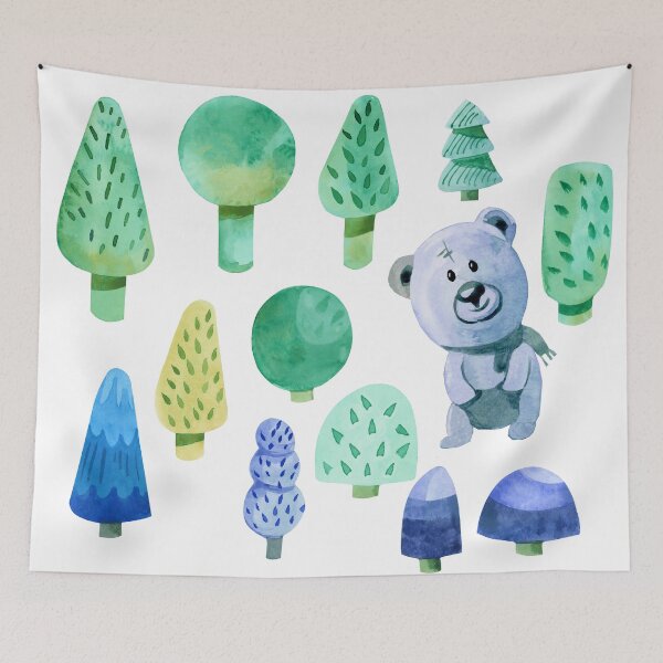 Item preview, Blue Forest Bear designed and sold by Hartshire Artisans.
