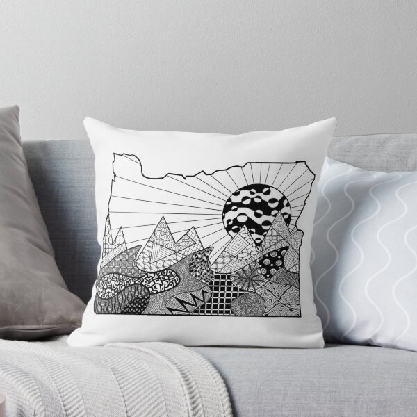 Item preview, Oregon Mountain y Wave Zentangle designed and sold by klaireep.