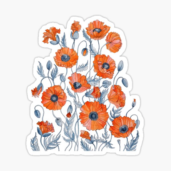 Poppy Stickers | Redbubble