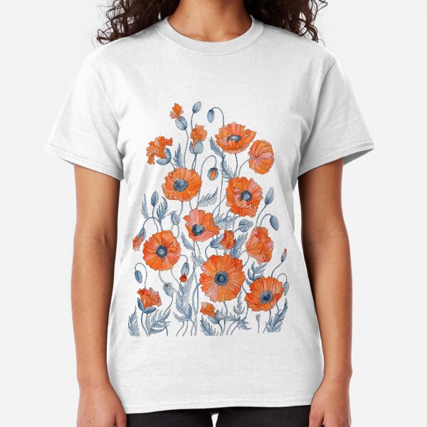 Poppies Floral Botanical art Classic T-Shirt