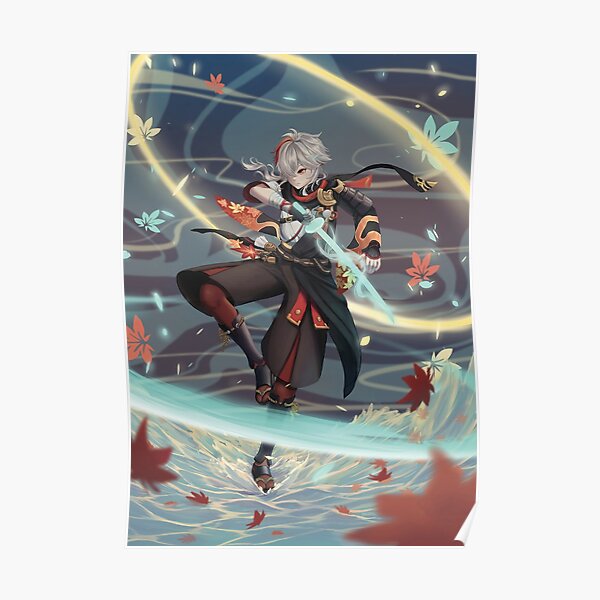 Genshin Impact Kazuha Poster For Sale By Jerrieart Redbubble 