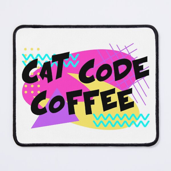 Item preview, 90s Vibe Cats Code Coffee 80s Retro Aesthetic Costume Party designed and sold by AwesomeDistrict.