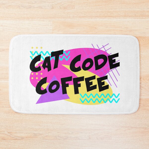 Item preview, 90s Vibe Cats Code Coffee 80s Retro Aesthetic Costume Party designed and sold by AwesomeDistrict.