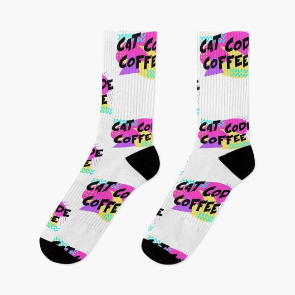 Item preview, 90s Vibe Cats Code Coffee 80s Retro Aesthetic Costume Party designed and sold by AwesomeDistrict.