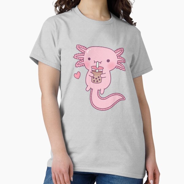 Item preview, Cute Axolotl Drinking Bubble Tea designed and sold by rustydoodle.