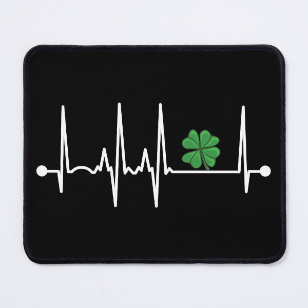 Item preview, 4 Leaf Clover Heartbeat designed and sold by teesaurus.