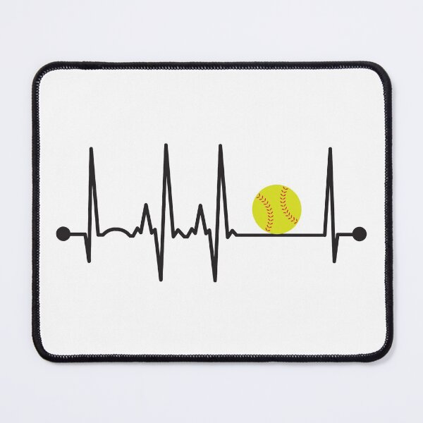 Item preview, Softball Heartbeat designed and sold by teesaurus.