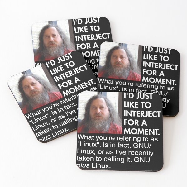 Item preview, "I'd just like to interject for a moment" Richard Stallman Free Software GNU Linux designed and sold by ez-does-it.