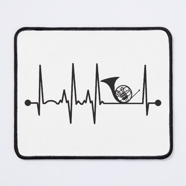 Item preview, French Horn Heartbeat designed and sold by teesaurus.