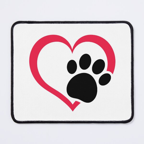 Item preview, RED HEART LOVE WITH PAW PRINT  designed and sold by billionairebrnd.
