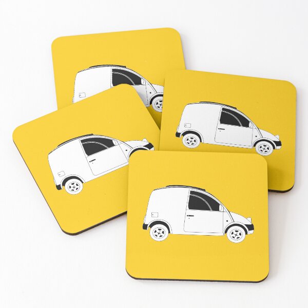 Item preview, Nissan S Cargo van fan art yellow designed and sold by SueHolmArt.