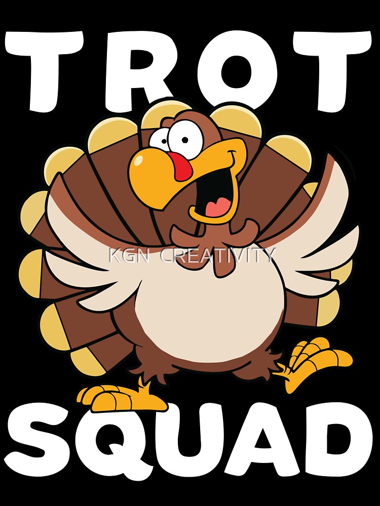 Disover Trot Squad Funny Turkey Thanksgiving Baby T-Shirt