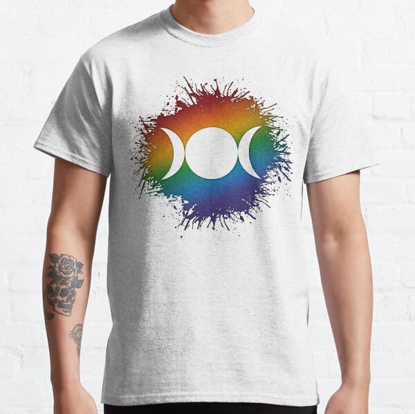 Rainbow Triple Goddess Moon Classic T-Shirt