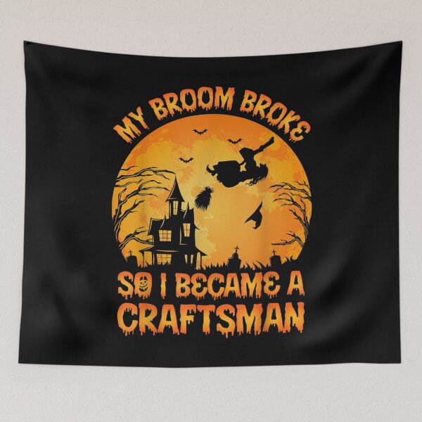 Item preview, Vintage My Broom Broke So I Became A Craftsman Halloween designed and sold by FidelmaShop.