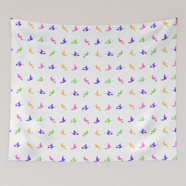 Item preview, Spooky Flying Witches Pattern designed and sold by GleamingGiant.