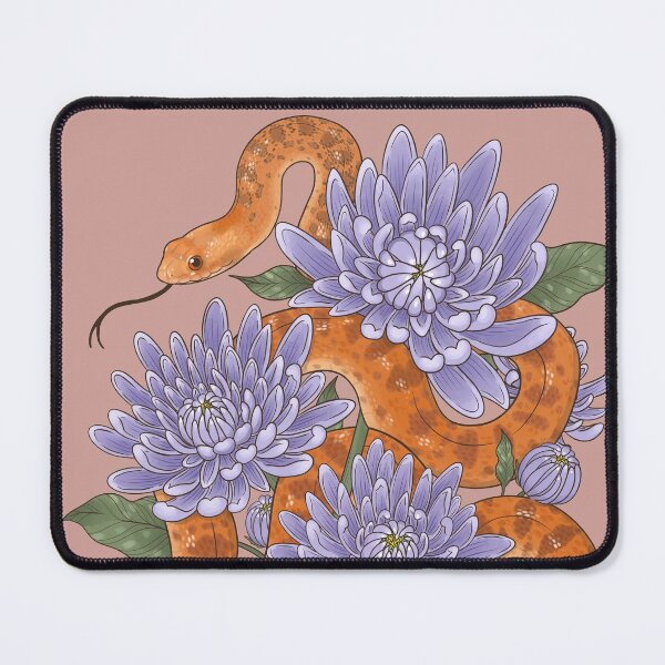 Item preview, Bull Snake with Chrysanthemum designed and sold by Paige Penrose.