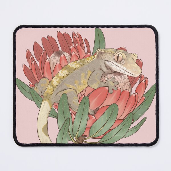 Item preview, Crested Gecko with Protea Flower designed and sold by Paige Penrose.