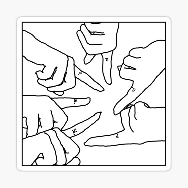 Item preview, Finger Matching Tattoos PLL Merch  designed and sold by pll-merchforall.