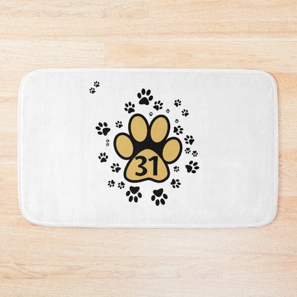 Item preview, Paw prints with number 31 - numbers designed and sold by MadandMean.