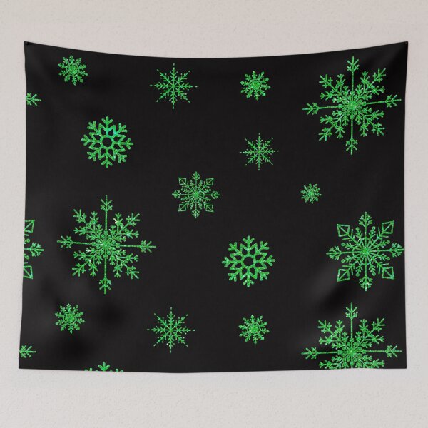 Item preview, Bright Green Faux Glitter Snowflakes designed and sold by Felicity-K.