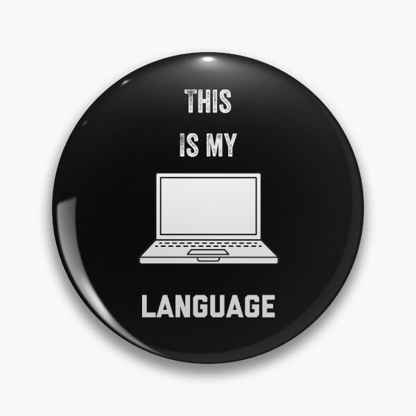 Item preview, This is my Language with Laptop Computer on black background designed and sold by UncleStuScience.