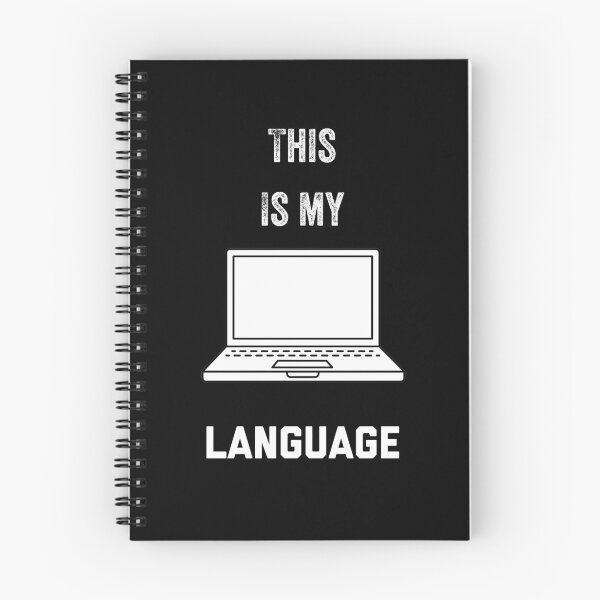 Item preview, This is my Language with Laptop Computer on black background designed and sold by UncleStuScience.