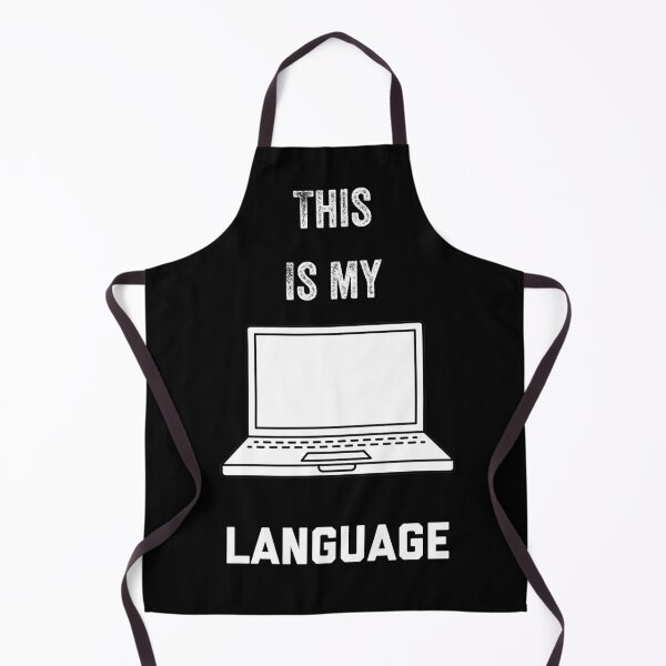 Item preview, This is my Language with Laptop Computer on black background designed and sold by UncleStuScience.