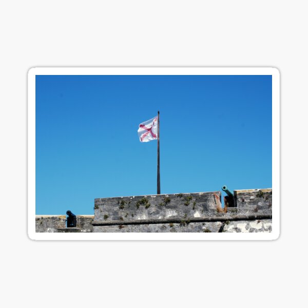 Item preview, Spanish flag over Castillo San Marcos designed and sold by Ben Waggoner.