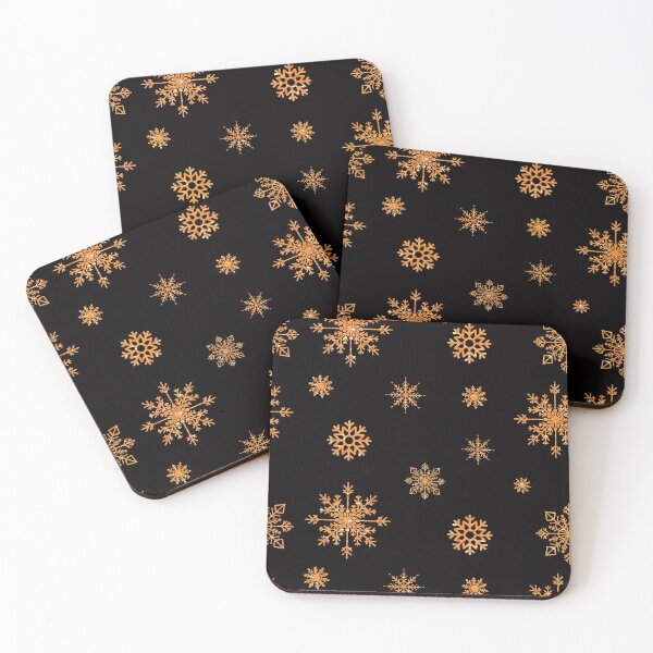Item preview, Bright Orange Faux Glitter Snowflakes designed and sold by Felicity-K.