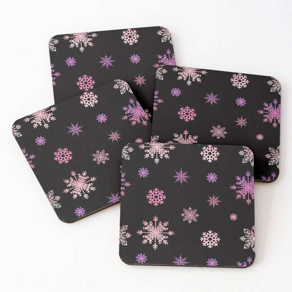 Item preview, Pink Ombre Faux Glitter Snowflakes designed and sold by Felicity-K.