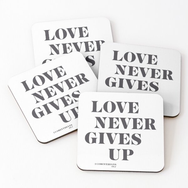Item preview, Bible Phrase Love Never Gives Up 1 Corinthians 13 7 designed and sold by MaiiShop.