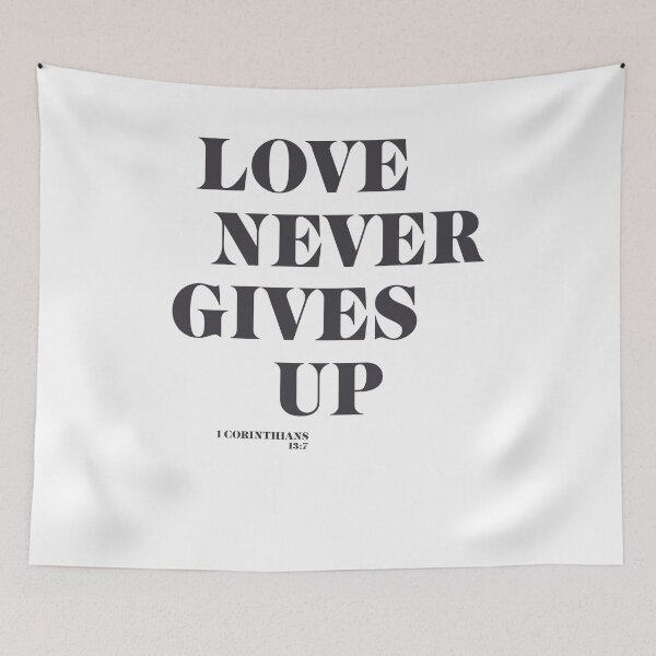 Item preview, Bible Phrase Love Never Gives Up 1 Corinthians 13 7 designed and sold by MaiiShop.