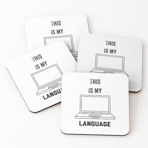 Item preview, This is my Language with Laptop Computer on white background designed and sold by UncleStuScience.